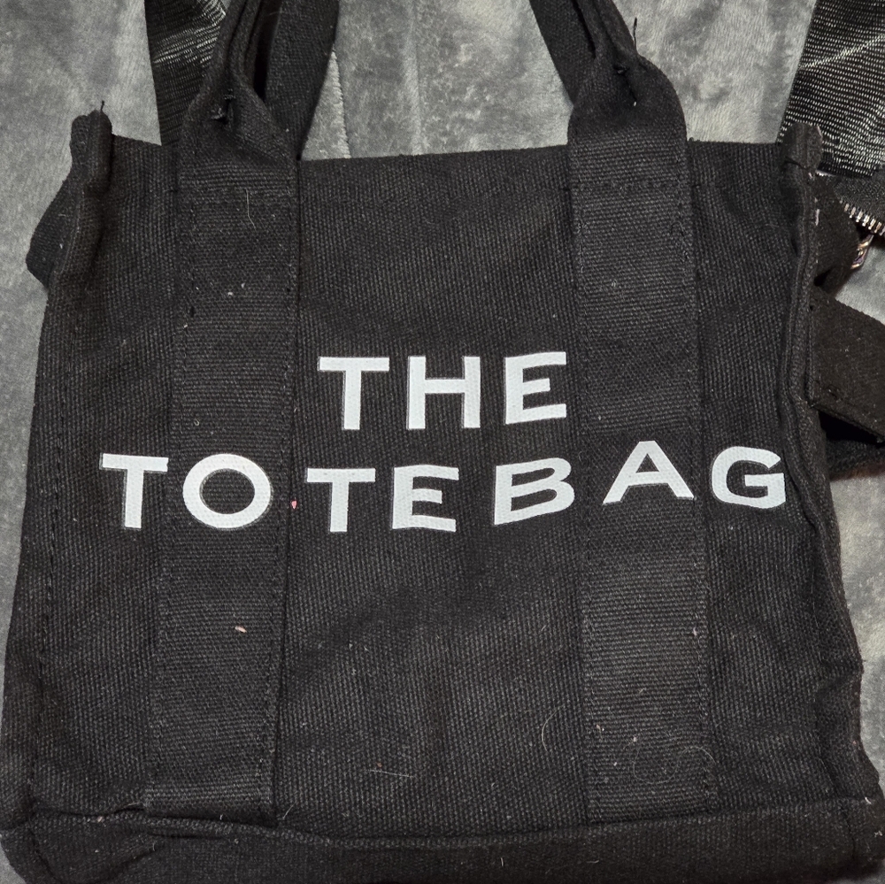 Black Canvas Crossbody Bag
